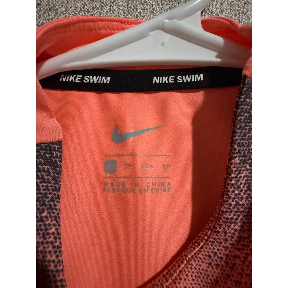 Nike Swim Womens Ombre High Neck Tankini Top Black Coral NESS8334 XS